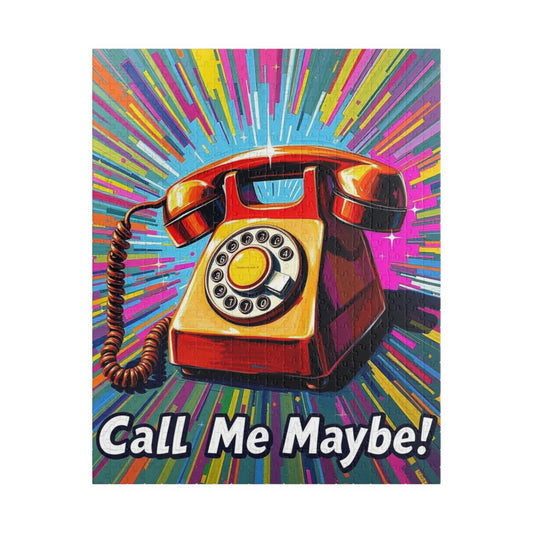 Retro Telephone Puzzle - Call Me Maybe! Pop Art Adult Jigsaw Puzzle | Fun Gift for Quirky Friend, Family Game Night, Art Decor, Vintage Vibe 520 pcs (Vertical) Puzzle The Puzzle Chest
