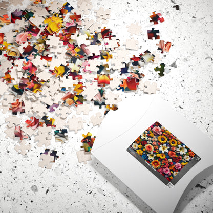 Wildflower Collage Puzzle, 110-1014 Piece Floral Art Illustration Jigsaw, Tabletop Game for Quiet Family Time Activity, Nature Lover Gift Puzzle The Puzzle Chest