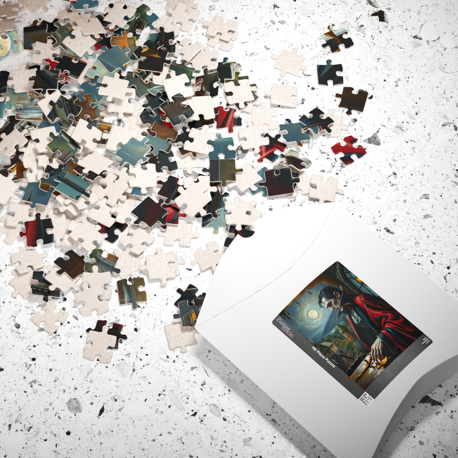Gothic Vampire Puzzle, Perfect for Halloween, Horror Decor, Family Game Night, Unique Gift, 110-1014-piece Options Puzzle The Puzzle Chest