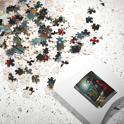 Gothic Vampire Puzzle, Perfect for Halloween, Horror Decor, Family Game Night, Unique Gift, 110-1014-piece Options Puzzle The Puzzle Chest