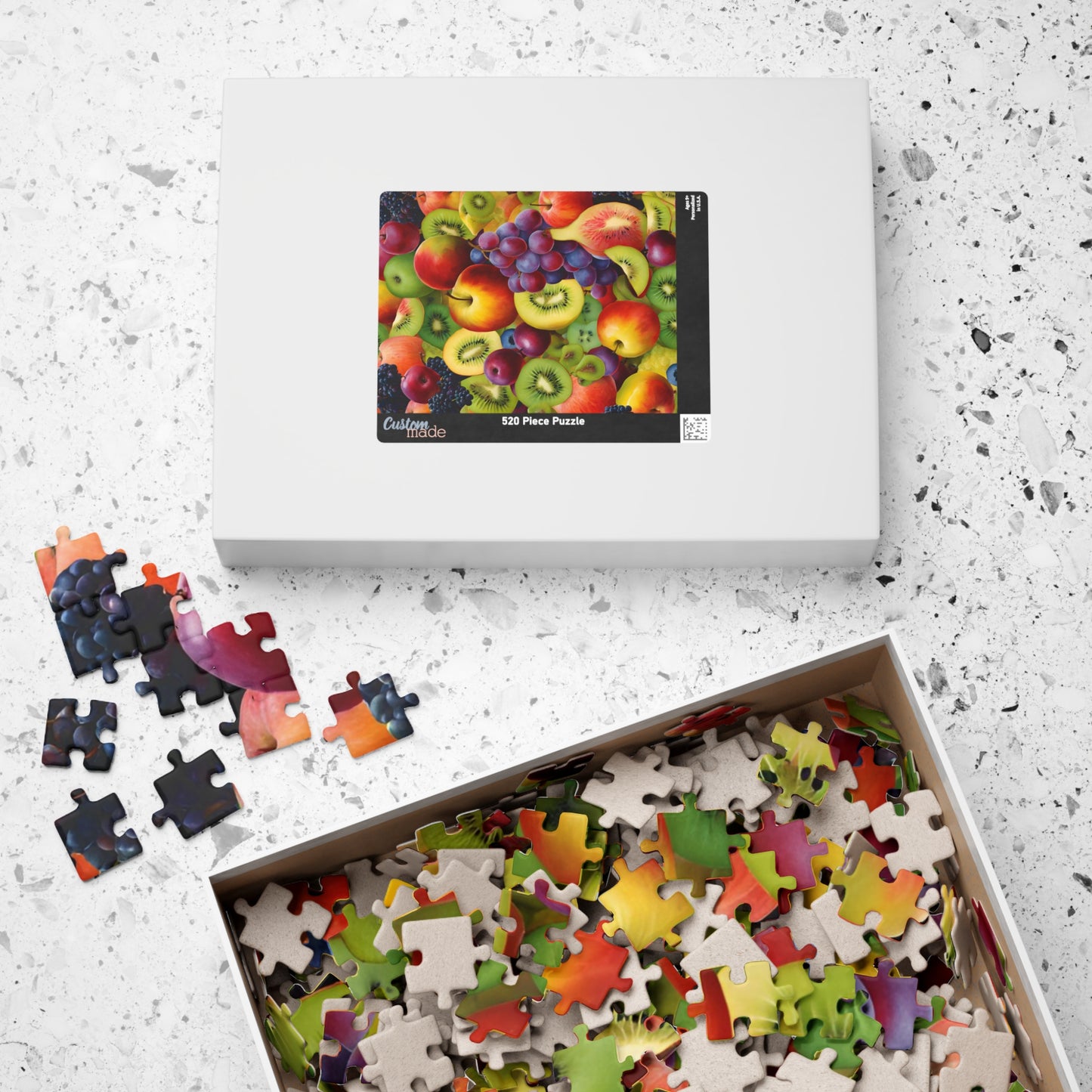 Chaotic Fruit Jigsaw Puzzle - Colorful Collage, 110 252 520 1014 Piece, Fruit Lover Gift for Friends, Family Activity, Creative Hobby Puzzle The Puzzle Chest