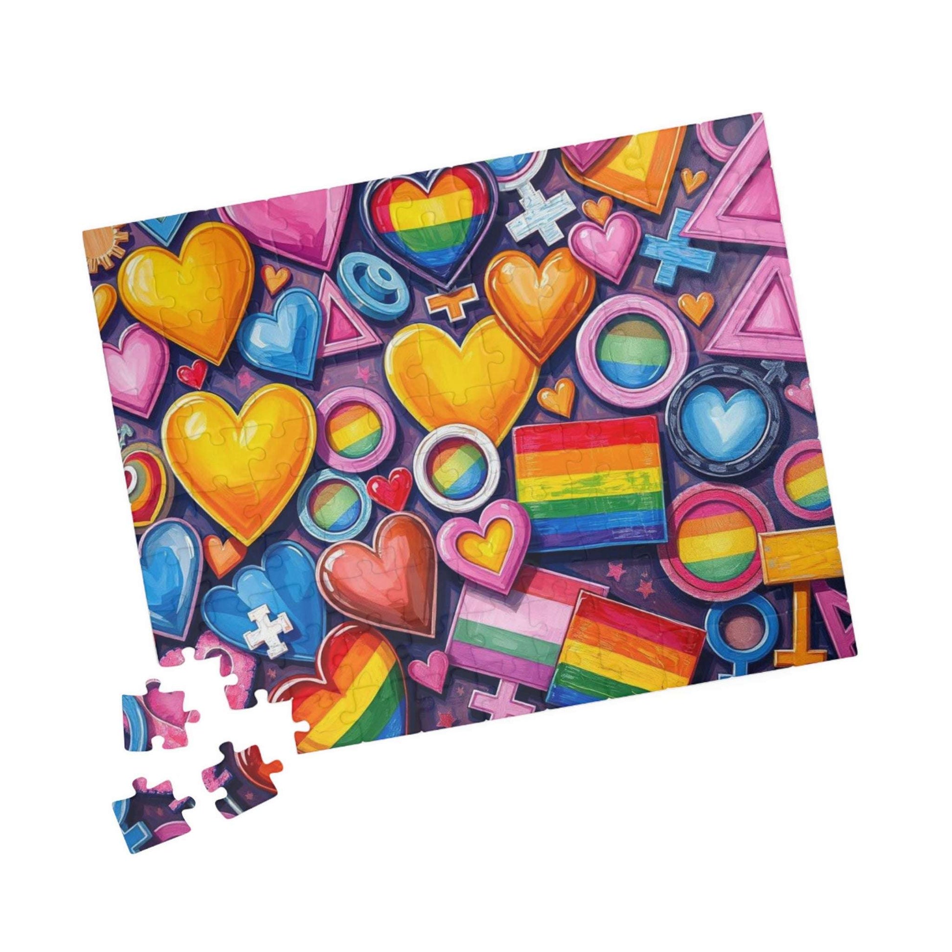 Rainbow Pride Puzzle Jigsaw Game - 110 252 520 1014-piece, Fun for Family Game Night, LGBTQ+ Celebration, Gift for Anyone Who Loves Puzzles Puzzle The Puzzle Chest