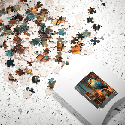 Owl Librarian Jigsaw Puzzle - Bird Game for Book Lovers | Great for Family Bonding, Gifts, Decor, Relaxation, and Mindfulness Puzzle The Puzzle Chest