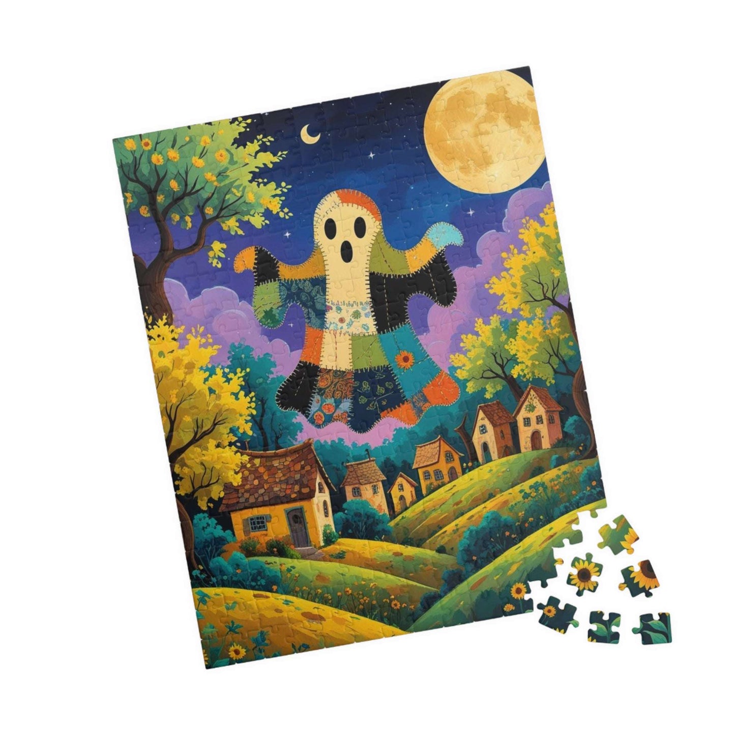 Haunted Village Halloween Jigsaw Puzzle