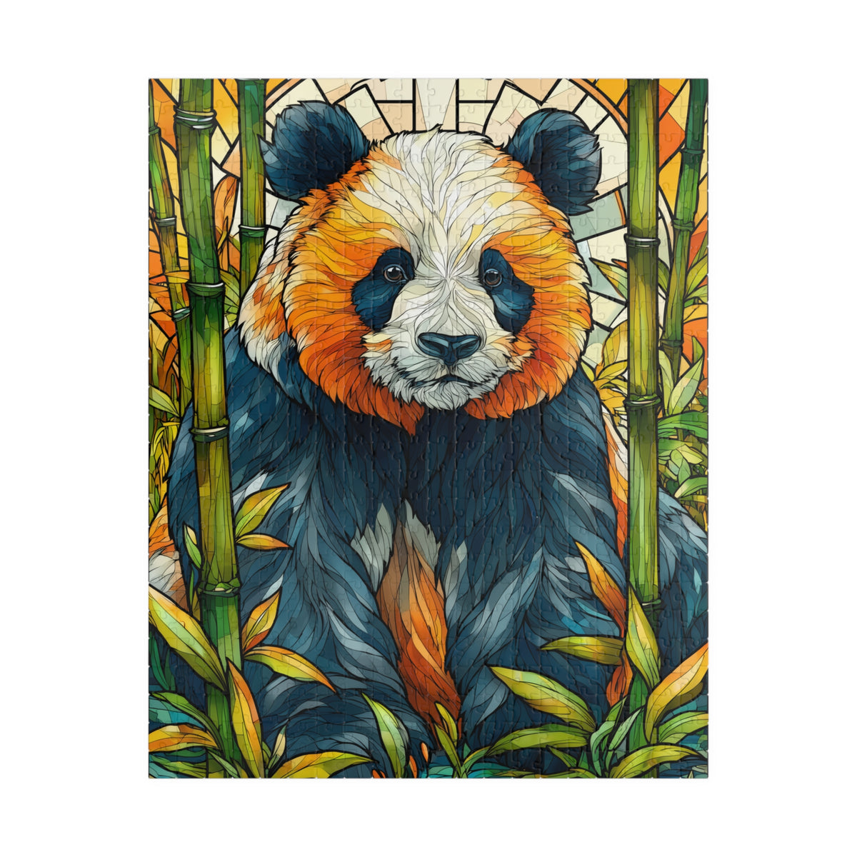 Stained Glass Style Red Panda Puzzle | Animal Jigsaw Puzzle 110-1014 Pieces Puzzle The Puzzle Chest