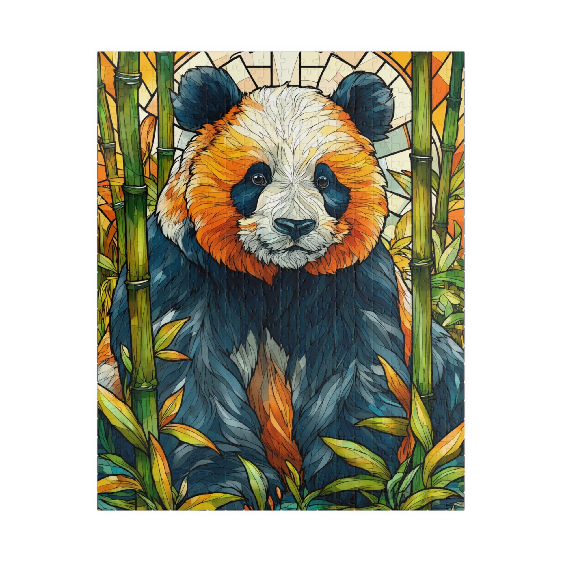 Stained Glass Style Red Panda Puzzle | Animal Jigsaw Puzzle 110-1014 Pieces Puzzle The Puzzle Chest