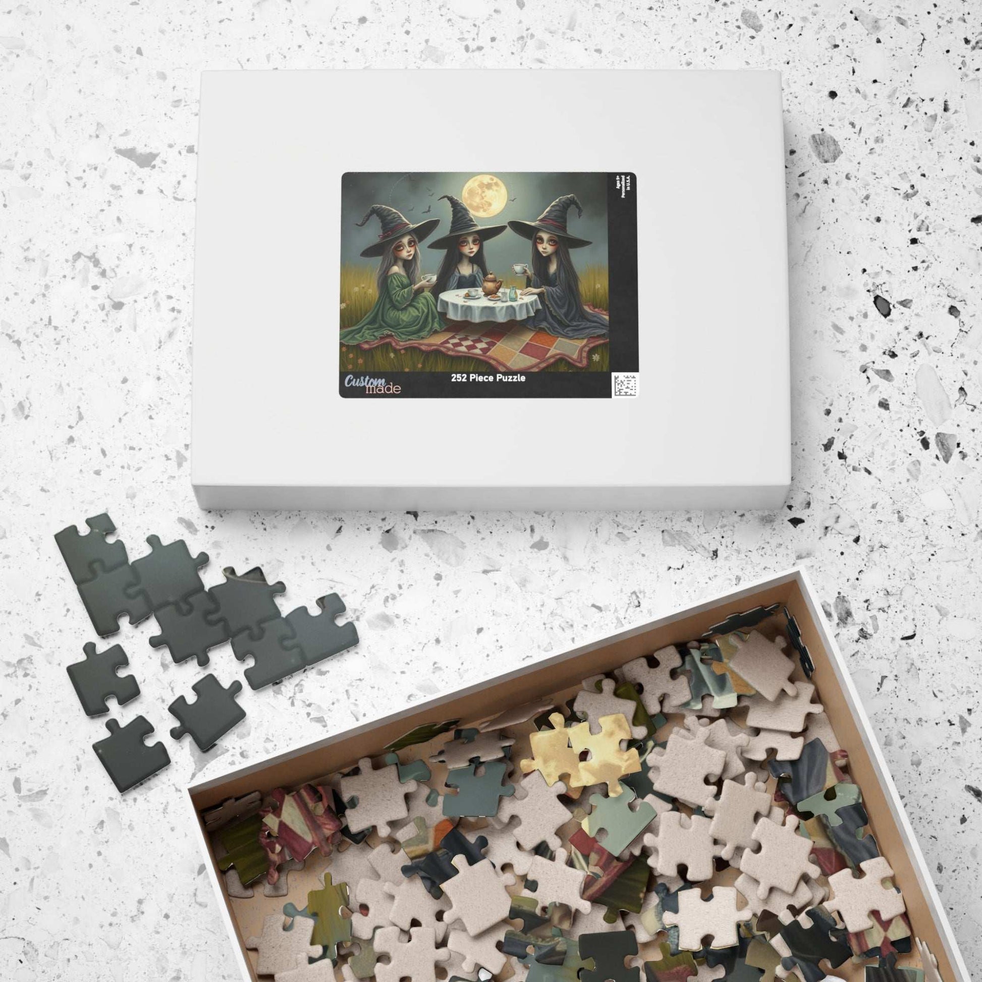 Enchanting Witch Tea Party Puzzle | Perfect for Halloween Fun, Cozy Nights, Family Game Night, Gift for Puzzle Lovers Puzzle The Puzzle Chest