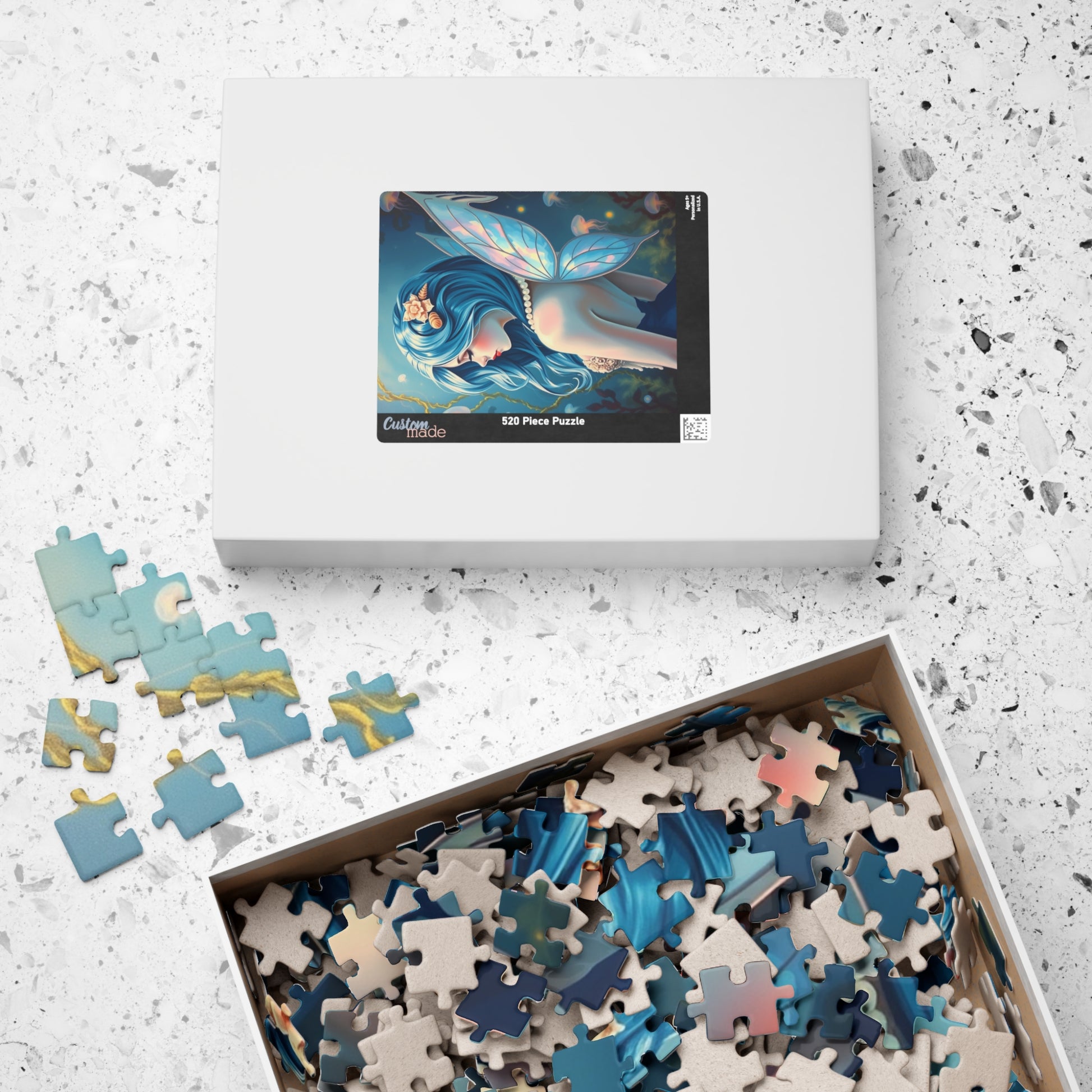 Ocean Whisperer Fairy Puzzle, 110 252 520 1014-piece Mythical Creature Jigsaw Game, Gift for Fairy Tale Lovers, Family Fun, Cozy Night In Puzzle The Puzzle Chest