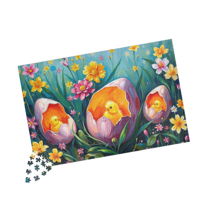 Whimsical Flower Chick Jigsaw Puzzle, Perfect Gift for Easter and Spring, Family Fun Activity, Creative Hobby, Brain Teaser, Bird Lovers Puzzle The Puzzle Chest