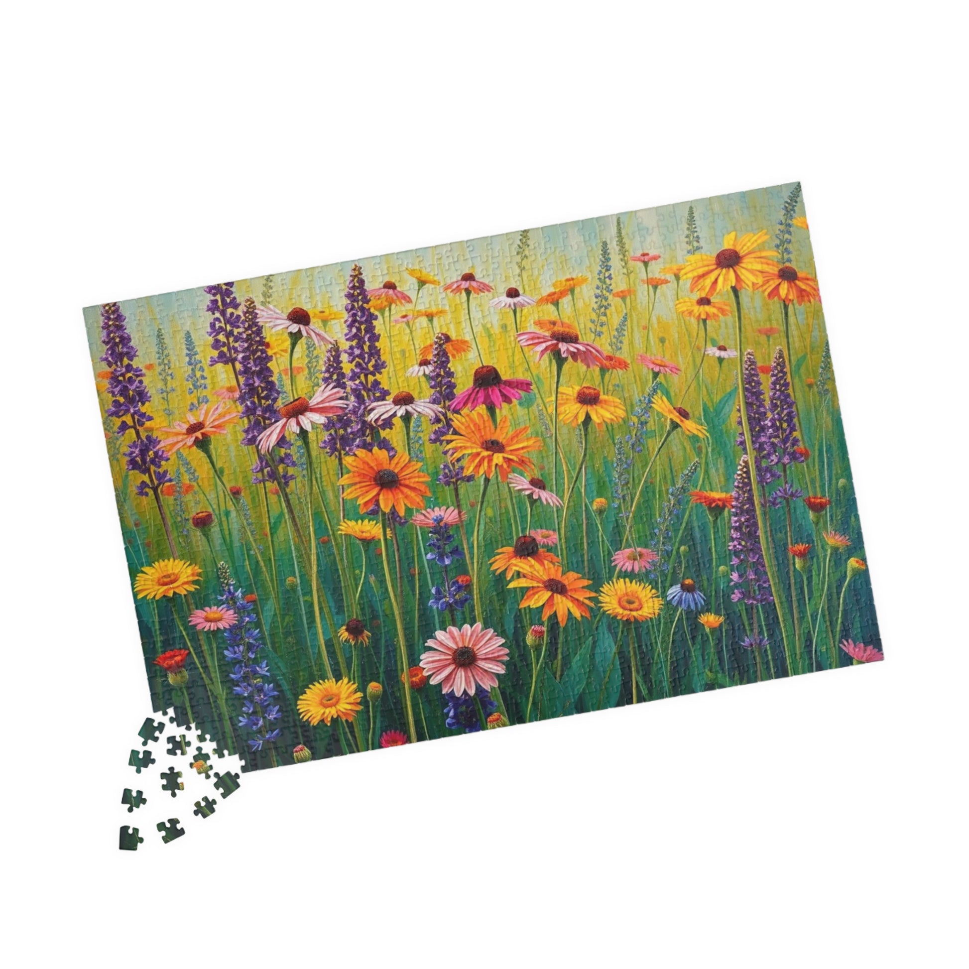 Colorful Floral Puzzle | Fun Family Activity, Gift for Nature Lover and Puzzle Enthusiast, Mindful Rainy-Day Entertainment Puzzle The Puzzle Chest