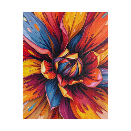 Vibrant Floral Puzzle, 110-1014 Piece Abstract Jigsaw Game, Colorful Art Piece, Art Lover Gift for Friends, Family Game Night, Brain Teaser 520 pcs (Vertical) Puzzle The Puzzle Chest