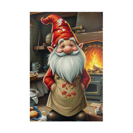 Cozy Gnome Baking Puzzle, Cute Baking Scene with Fireplace and Mouse, Whimsical Cottagecore Kitchen Jigsaw Game for Adults 1014 pcs (Vertical) Puzzle The Puzzle Chest