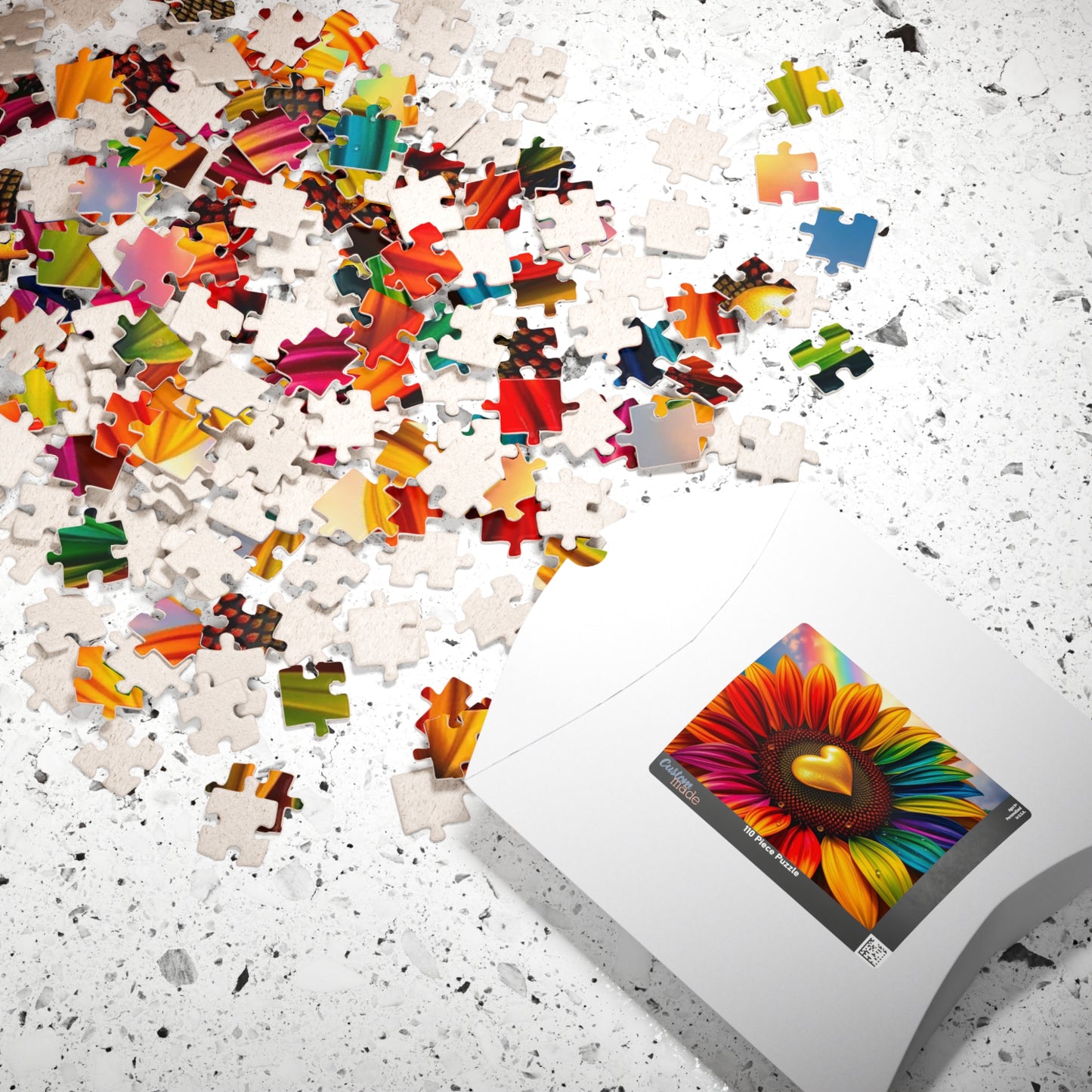 Pride in Bloom: Rainbow Sunflower Jigsaw Puzzle, LGBTQ+ Holiday Birthday Gift for Nature Lover, Family Time, and Celebrations Puzzle The Puzzle Chest
