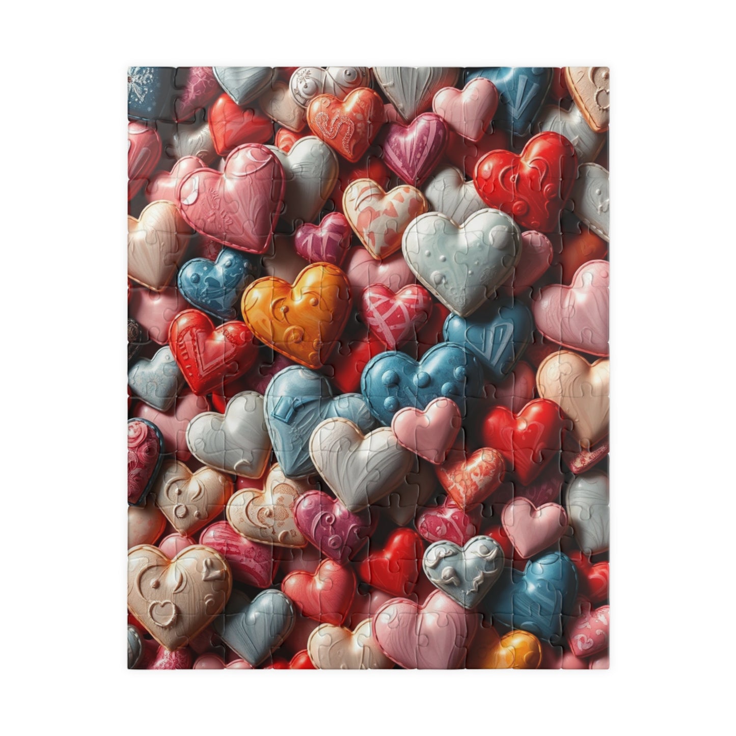 Colorful Heart Collage Puzzle, Chaotic Jigsaw, Vibrant 1014-Piece, Fun Family Activity, Mindful Hobby, Unique Gift Idea, Quiet Pastime 110 pcs (Vertical) Puzzle The Puzzle Chest