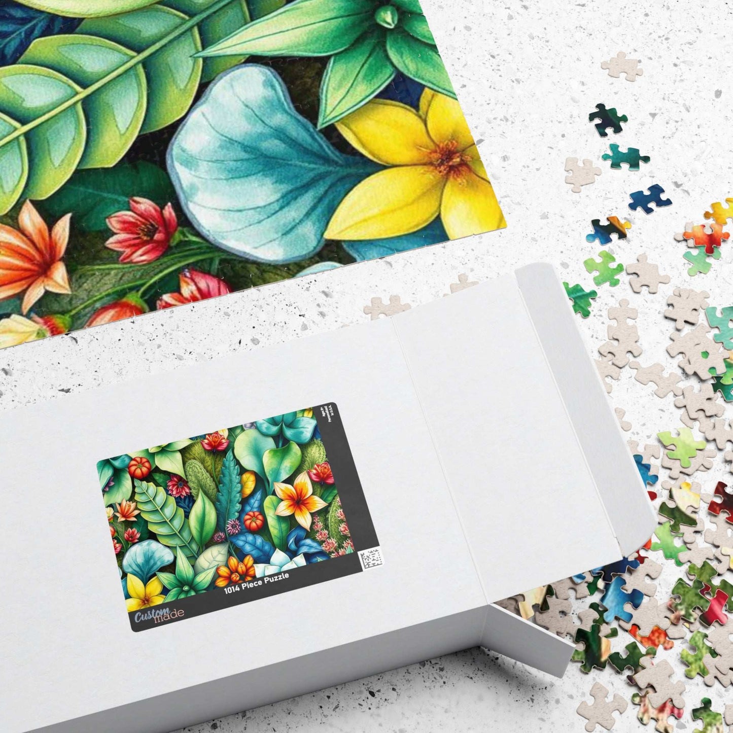 Wildflower Whirl Tropical Floral Puzzle, 110, 252, 520, 1014-piece Flower Puzzle, Botanical Game