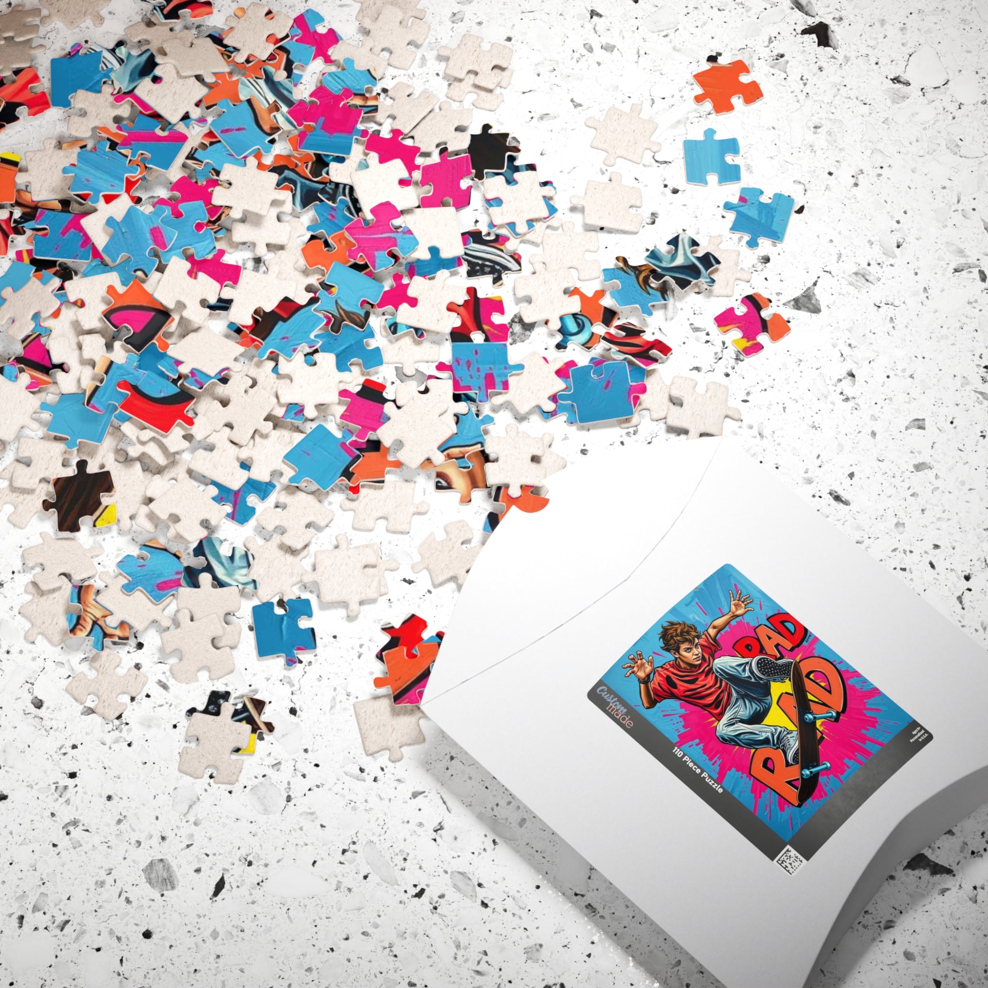 Skateboarder Puzzle - Pop Art Jigsaw Game, Fun Gift for Adult Puzzle Lovers, RAD Theme Puzzle Puzzle The Puzzle Chest
