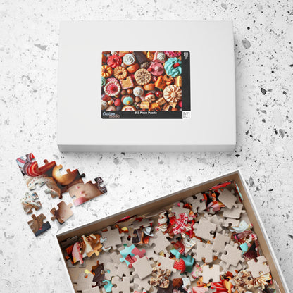 Chaotic Dessert Puzzle, Vibrant Sweets-Themed Jigsaw, Bright and Colorful Food Collage, Fun Challenging Family Activity, Foodie Puzzle Lover Puzzle The Puzzle Chest