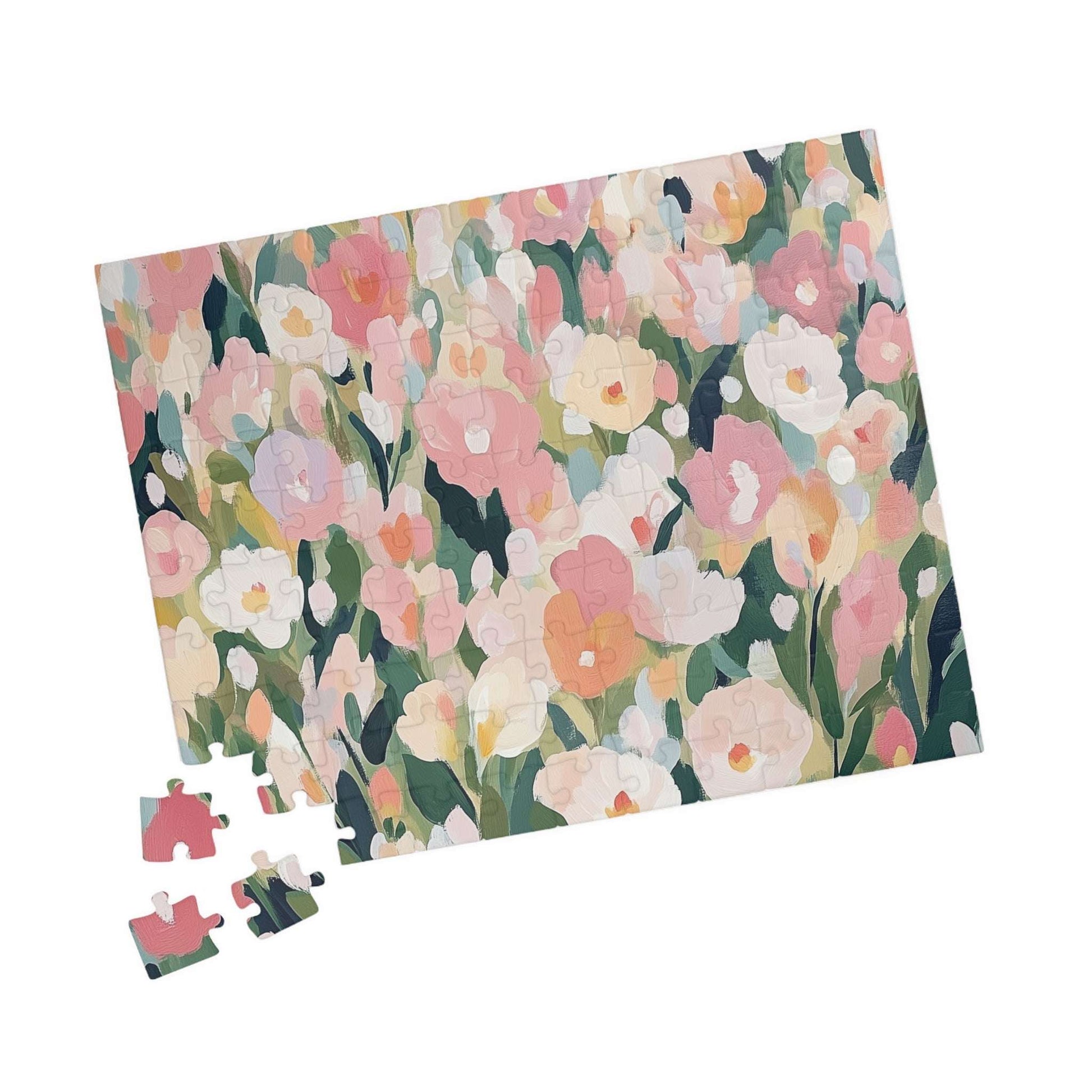 Floral Garden Jigsaw Puzzle — Pastel Flower Blooms