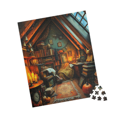 Dreamy Autumn Attic Puzzle 110, 252, 520, 1014-piece, Cozy Indoor Art, Home Décor, Family Game Night, Brain Teaser Gift for Puzzle Lovers