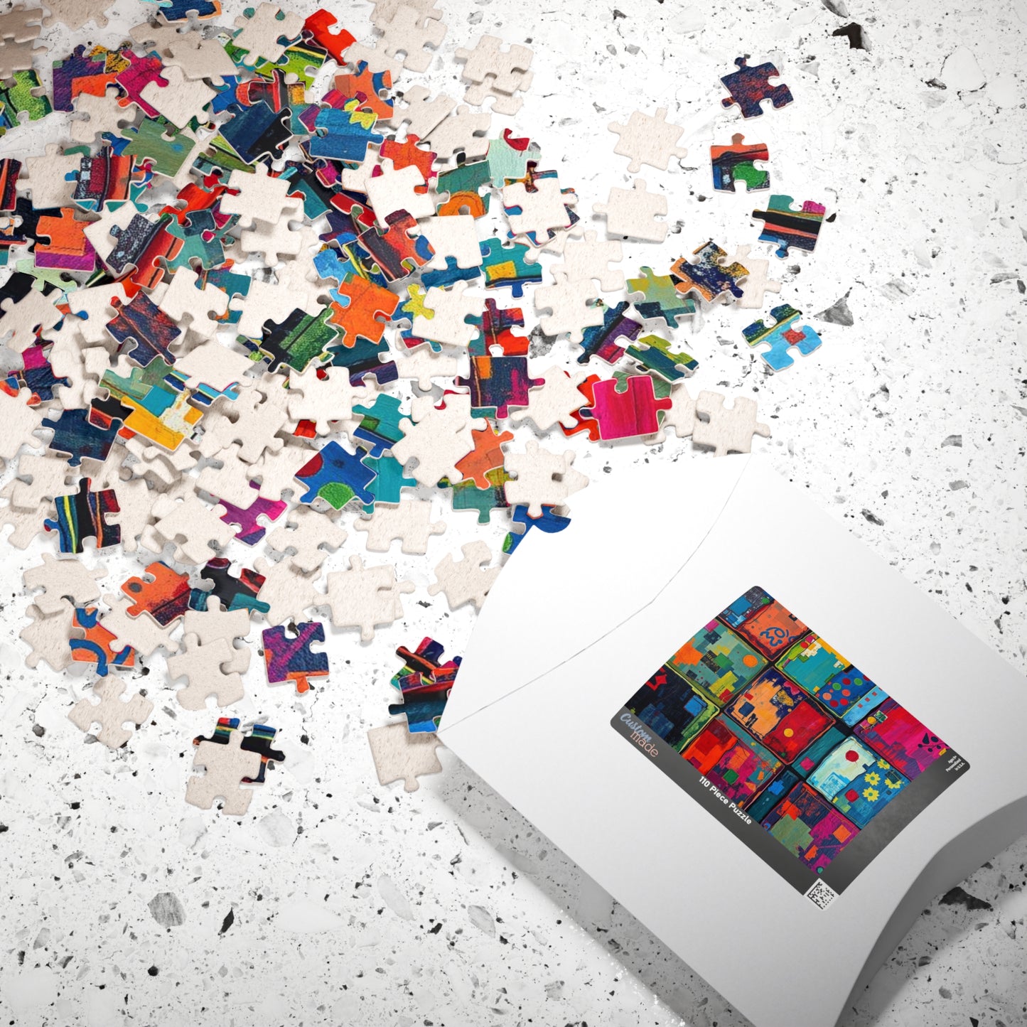 Colorful Abstract Art Puzzle - 110, 252, 520, 1014-piece, Fun Family Activity, Gift for Puzzle Lovers, Home Entertainment Party Game Puzzle The Puzzle Chest