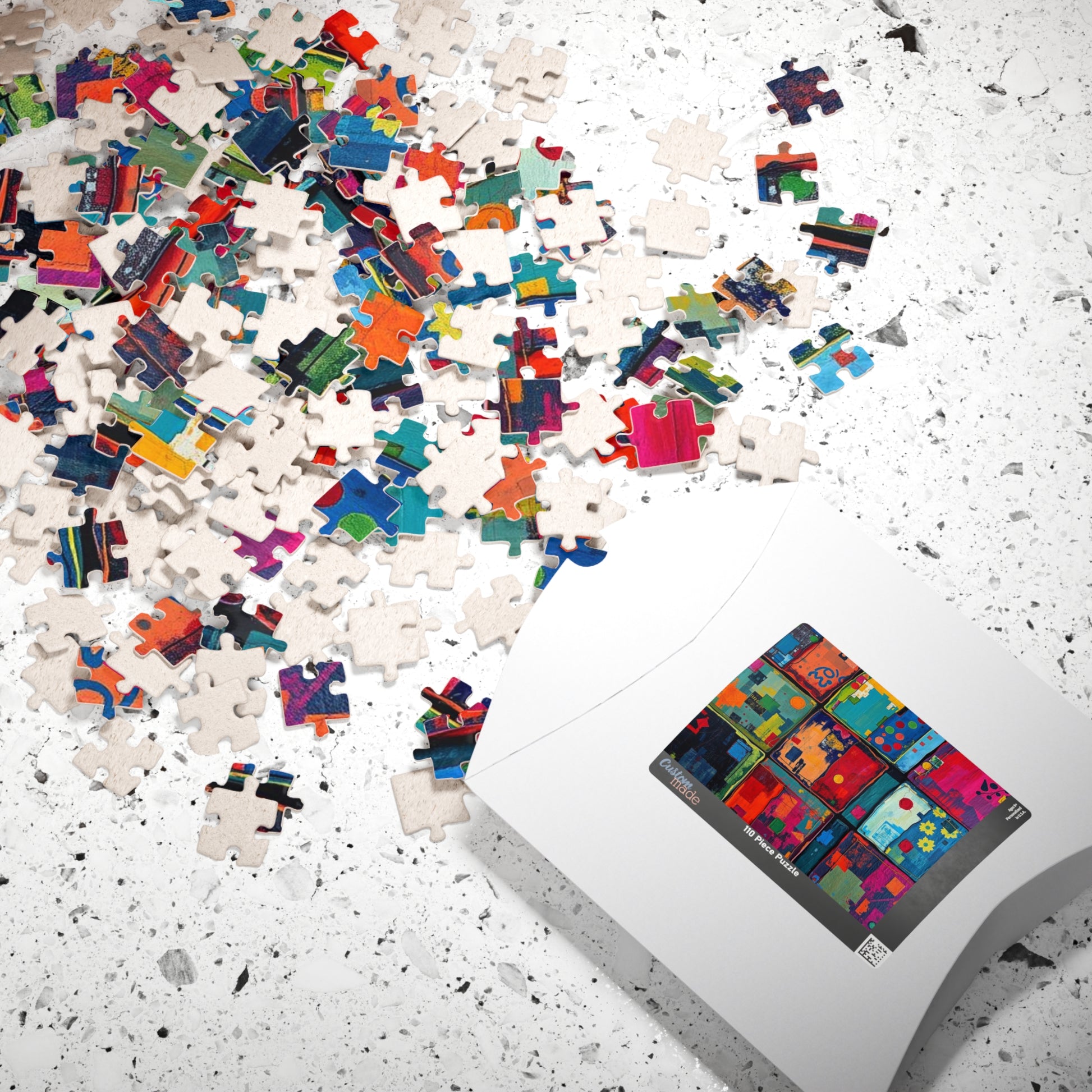 Colorful Abstract Art Puzzle - 110, 252, 520, 1014-piece, Fun Family Activity, Gift for Puzzle Lovers, Home Entertainment Party Game Puzzle The Puzzle Chest