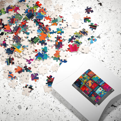 Colorful Abstract Art Puzzle - 110, 252, 520, 1014-piece, Fun Family Activity, Gift for Puzzle Lovers, Home Entertainment Party Game Puzzle The Puzzle Chest
