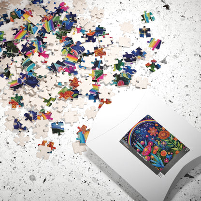Trippy Puzzle, Glow in the Dark Garden, Otherworldly Hues Jigsaw Puzzle Game for Adults, Mind-Bending Design for Puzzle Lover, Enthusiasts Puzzle The Puzzle Chest