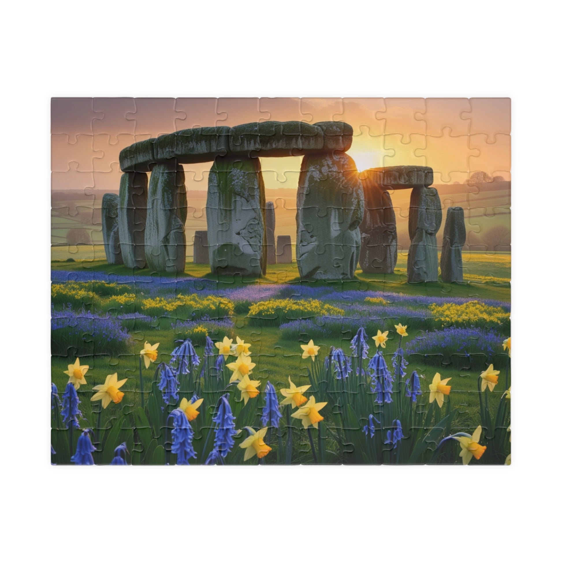 Stonehenge Sunrise Puzzle - 110, 252, 520, 1014-Piece, Famous European Landmark Jigsaw, Mind Game, Meditation Activity, Gift 110 pcs (Horizontal) Puzzle The Puzzle Chest