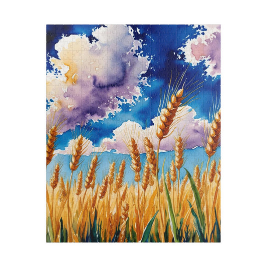Wheat Field Jigsaw Puzzle with Golden Stalks and Blue Sky 520 pcs (Vertical) Puzzle The Puzzle Chest