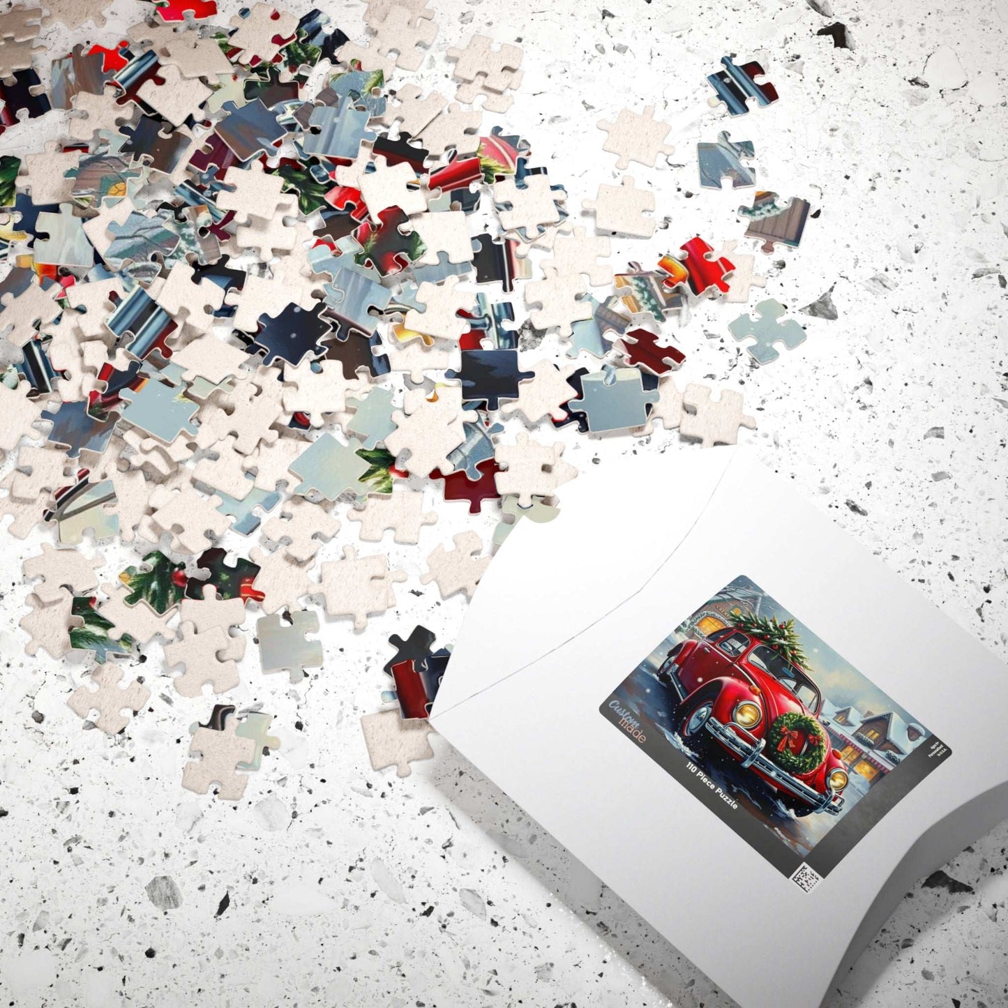 Winter Wonderland Jigsaw Puzzle - Christmas Vintage Car Theme, Retro Auto Holiday Gift for Families, Solo Winter Fun, 110-1014 Piece Puzzle The Puzzle Chest