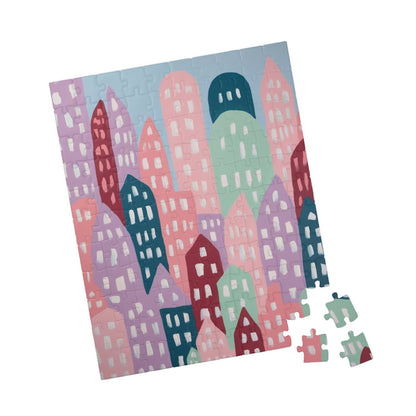 Abstract Cityscape Jigsaw Puzzle, Fun Home Activity Game Puzzle The Puzzle Chest