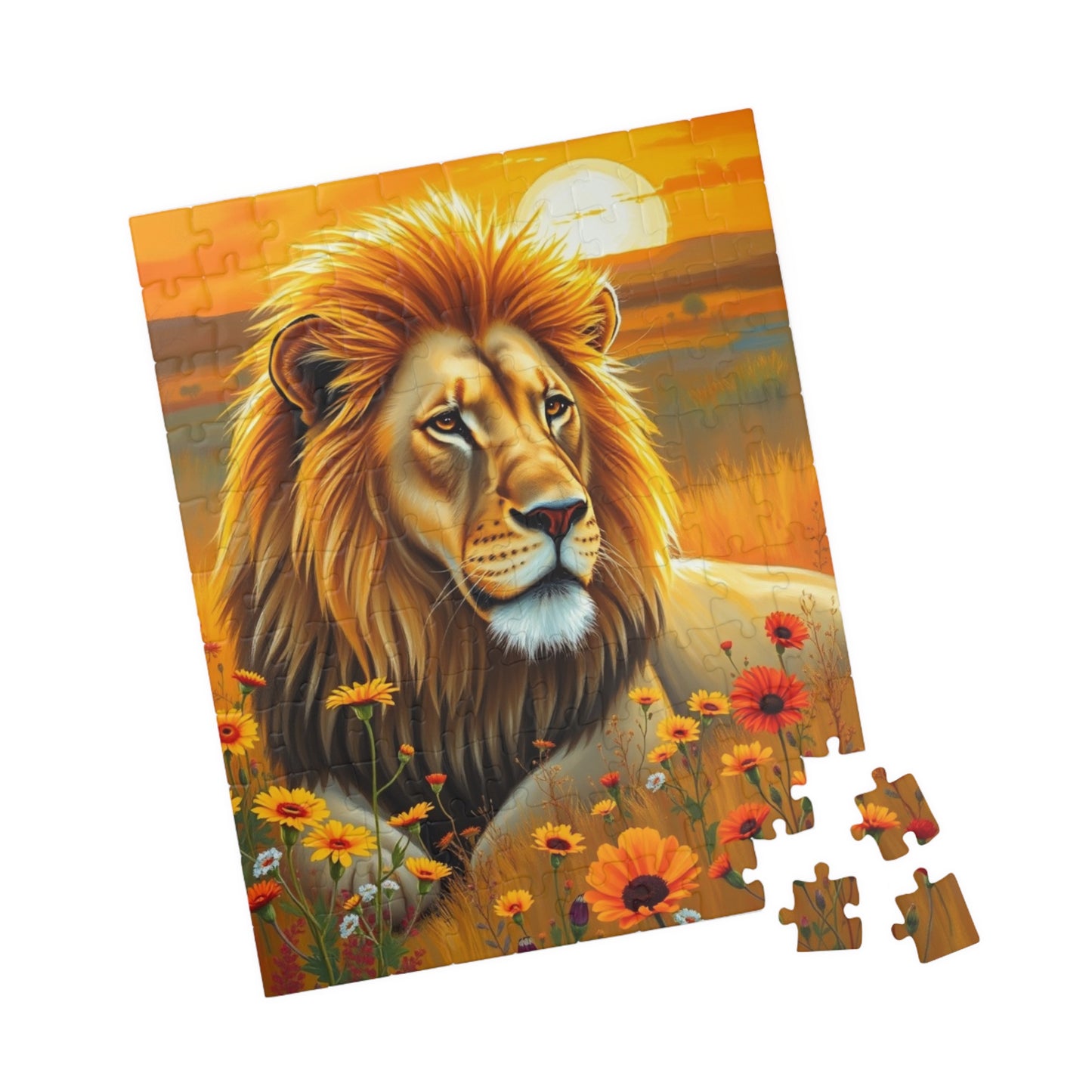 Majestic Lion Puzzle Stunning Wildlife Art, Challenging Jigsaw Game, Gift for Nature Lover Animal Enthusiast, Mindfulness Home Entertainment Puzzle The Puzzle Chest