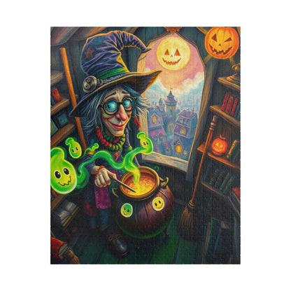 Witches Wild Workshop Jigsaw Puzzle - Halloween Witch, 110-520 Piece Spooky Fun Family Activity, Perfect for Birthday Gift for Puzzle Lover