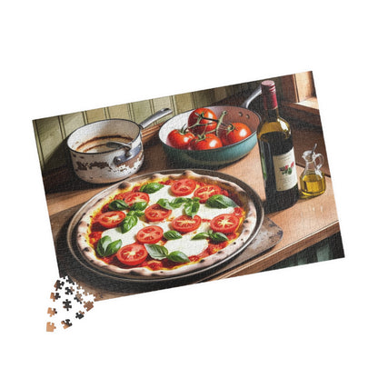 Foodie Culinary Jigsaw, Pizza Lover Activity, Olive Oil and Wine Puzzle, Kitchen Decor Game, Food Themed Game Night Fun Family Activity Puzzle The Puzzle Chest