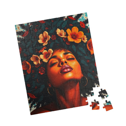 African American Jigsaw Puzzle, Black Female Portrait, Black Woman Art, Afrocentric Gift Puzzle The Puzzle Chest