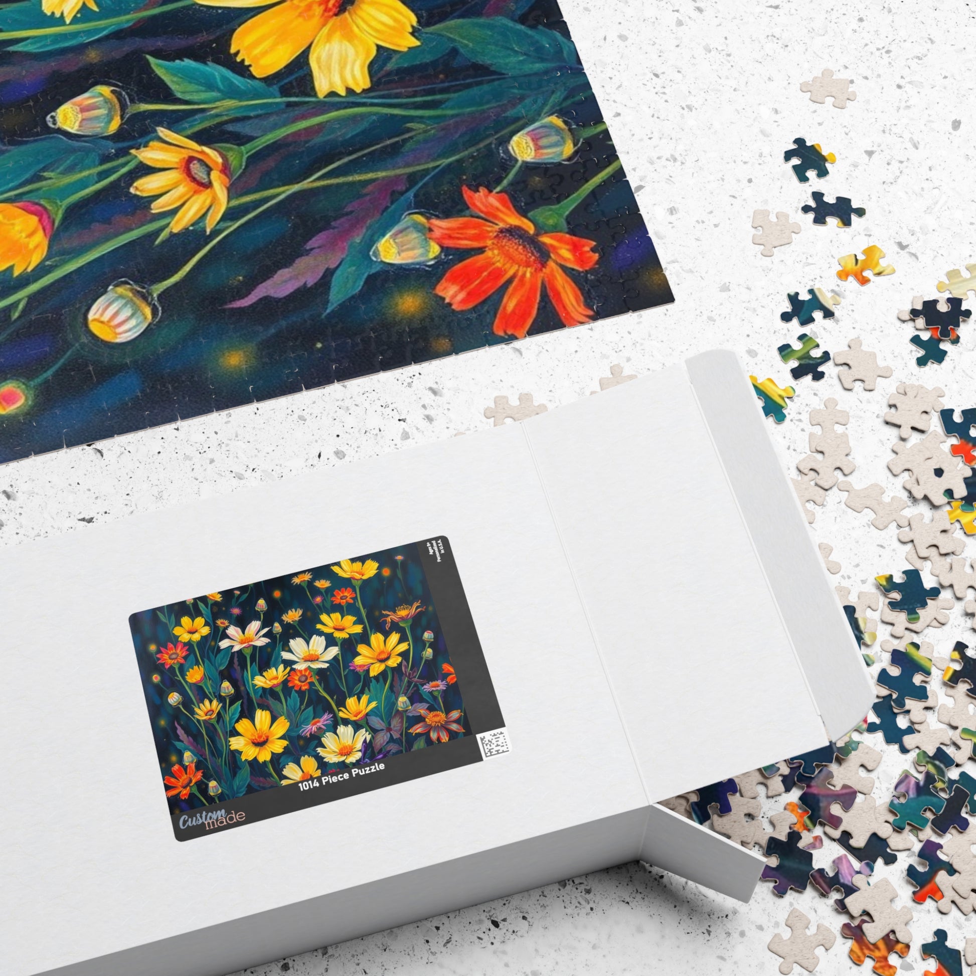 Floral Vibrance Puzzle, Flower Jigsaw Puzzle for Adults, Mindfulness Puzzle Game, Family Fun or Solo Activity, Unique Holiday Birthday Gift Puzzle The Puzzle Chest