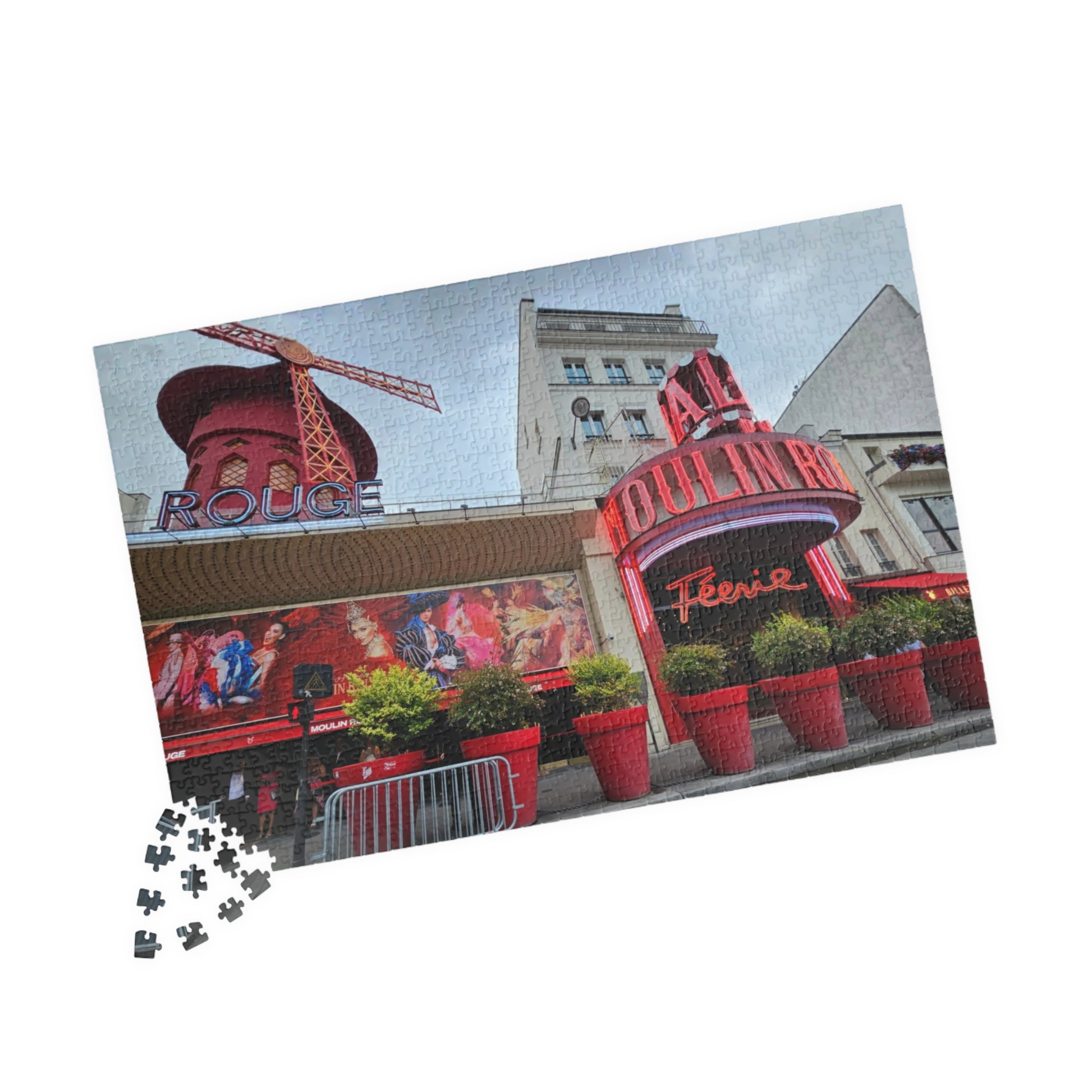Moulin Rouge Jigsaw Puzzle - Famous French Landmark, Paris France Architecture, Realistic View 1014 pcs (Horizontal) Puzzle The Puzzle Chest