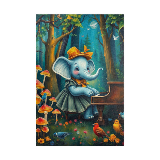 Whimsical Elephant Puzzle - 110, 252, 520, 1014-piece, Puzzle for Adults and Kids, Family Fun Activity, Birthday Gift Idea for Animal Lover