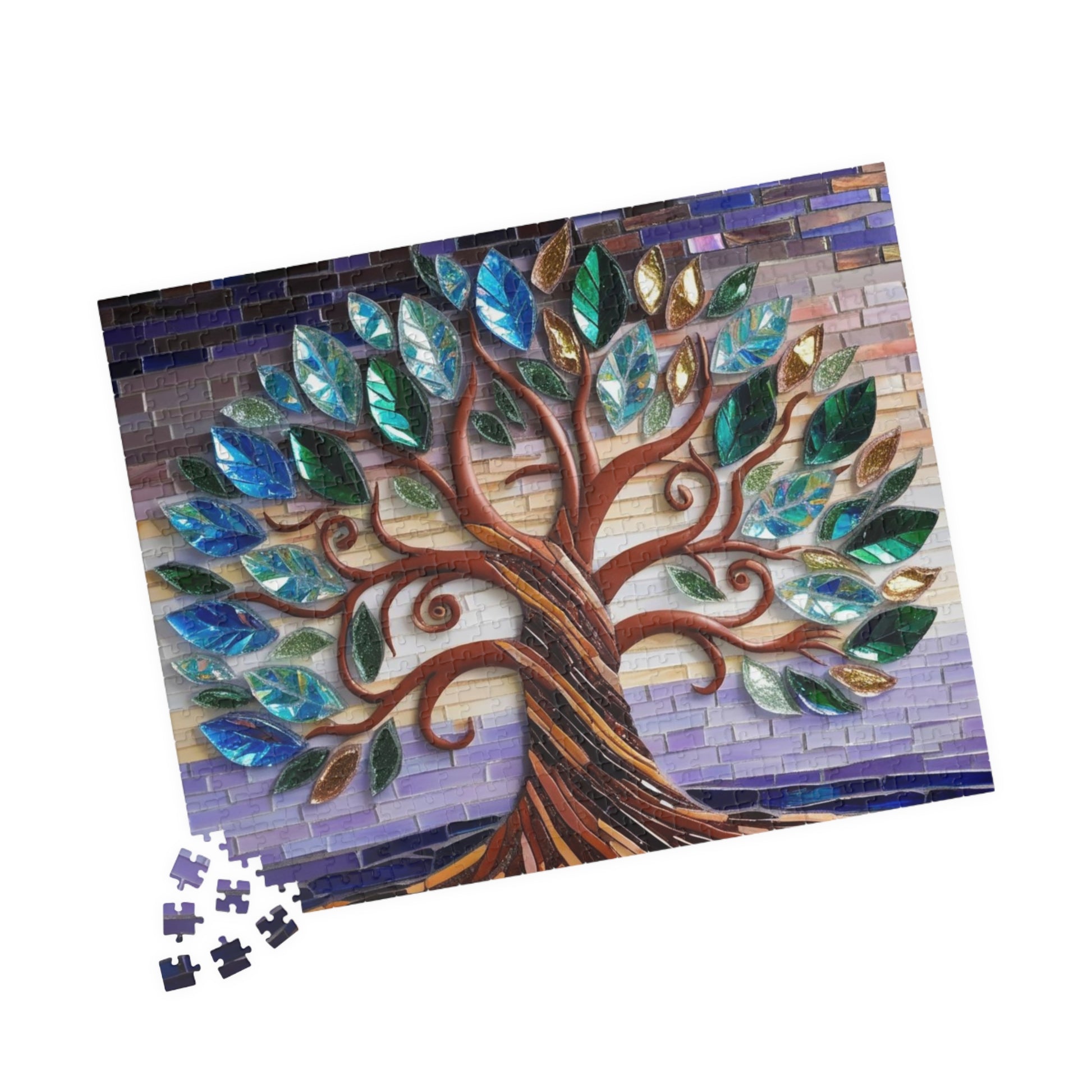 Tree of Life Mosaic Jigsaw Puzzle, Artistic Game for Puzzle Enthusiasts, Mindfulness Activity, Relaxation Gift, Stained Glass Art Home Decor Puzzle The Puzzle Chest