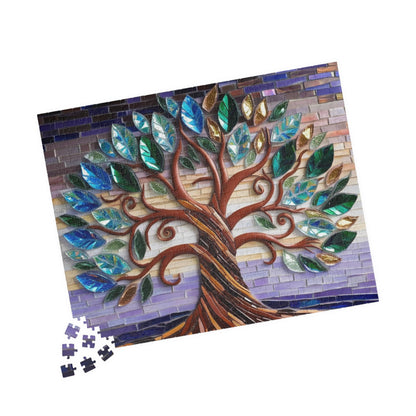 Tree of Life Mosaic Jigsaw Puzzle, Artistic Game for Puzzle Enthusiasts, Mindfulness Activity, Relaxation Gift, Stained Glass Art Home Decor Puzzle The Puzzle Chest