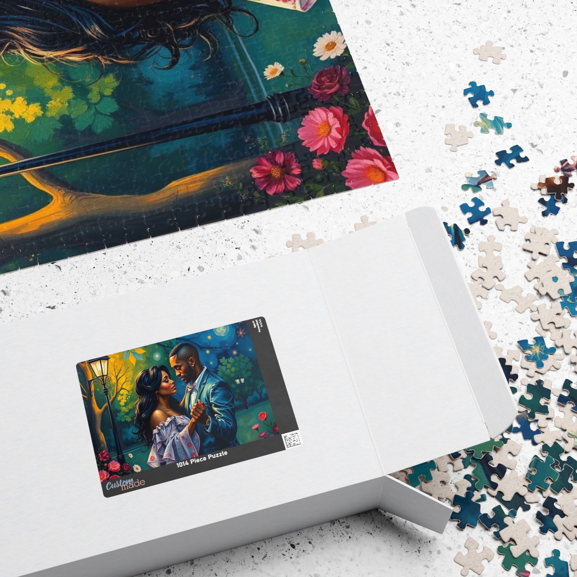 Romantic Black Couple Puzzle, Afro American Art Jigsaw Puzzle for Adult Home Entertainment, Family Night, Puzzle Lover Best Gift for Friends Puzzle The Puzzle Chest