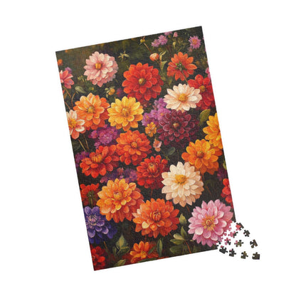 Colorful Zinnia Floral Puzzle 110-1014 Piece | Vibrant Flower Jigsaw