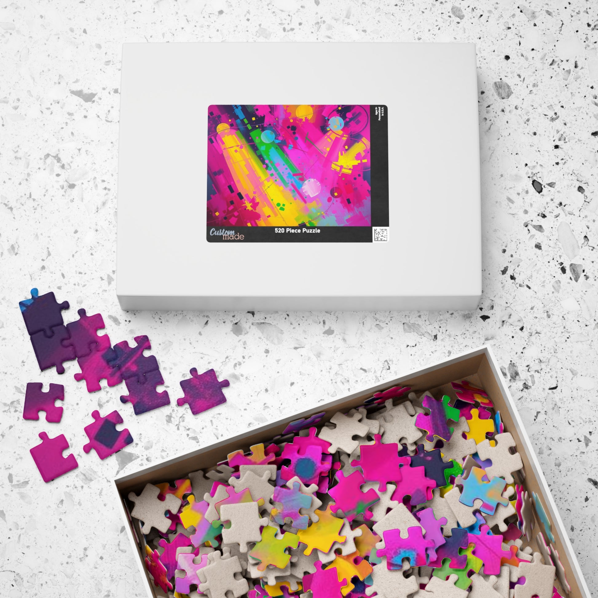 Vibrant Abstract Puzzle - Colorful Jigsaw Game for Adults Puzzle The Puzzle Chest