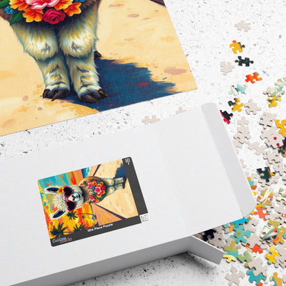 Whimsical Llama Jigsaw Puzzle, Beach Scene, Fun Family Game, Unique Gift for Adults, Perfect for Animal Lovers Puzzle The Puzzle Chest