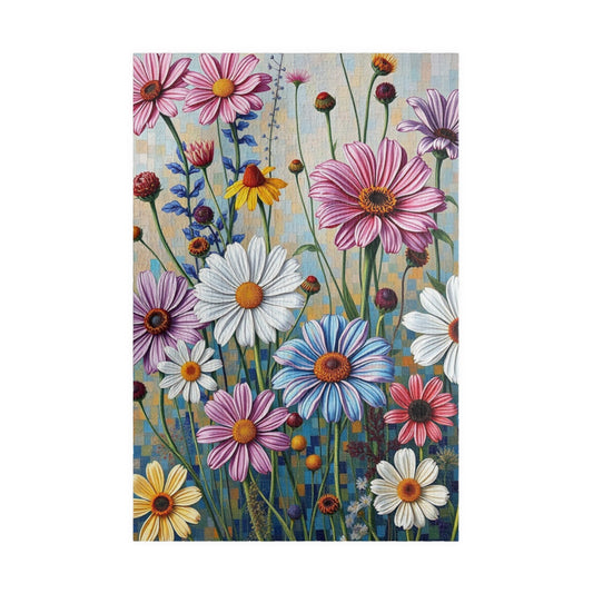Floral Mosaic Puzzle - Beautiful Flower Design, Jigsaw Game for Nature Lovers Art Enthusiasts, Family Fun Game 1014 pcs (Vertical) Puzzle The Puzzle Chest