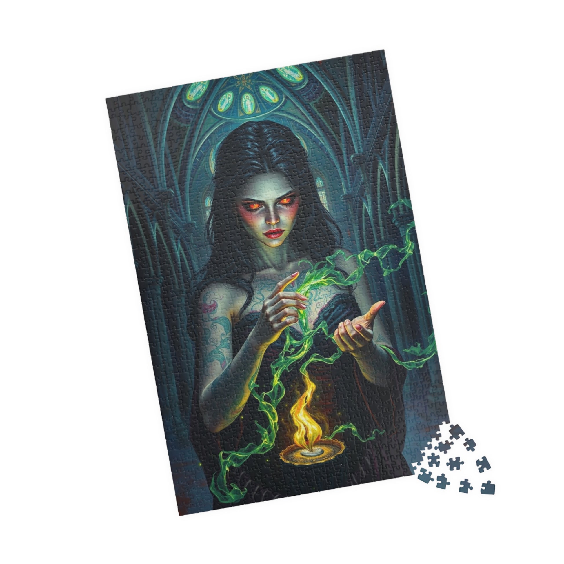 Mystical Sorceress Puzzle | Enchanted Fantasy Dark Art Jigsaw Game | Perfect Gift for Halloween, Puzzle Lovers, Home Decor and Collectors Puzzle The Puzzle Chest