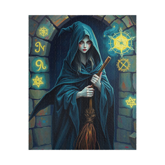 Witchfire Stone Circle - Mystical Witch Puzzle, Enchanting Jigsaw for Family Game Night Halloween Gift for Puzzle Lover Home Entertainment