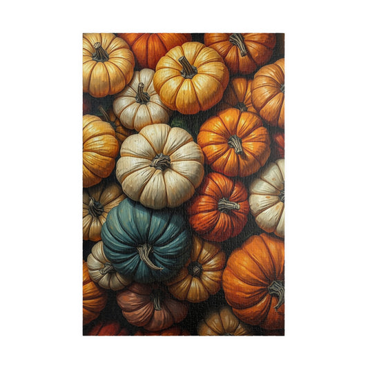 Chaotic Autumn Pumpkin Puzzle, Colorful Overlapping Harvest Design, Fun and Engaging Fall Jigsaw Game for Puzzle Lover and Art Enthusiasts 1014 pcs (Vertical) Puzzle The Puzzle Chest