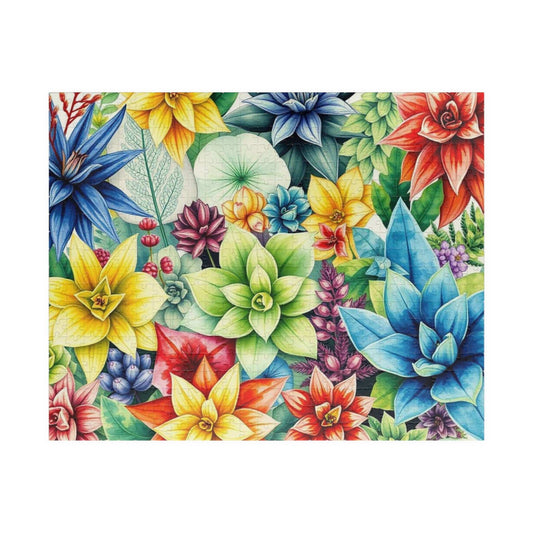 Vivid Petalscape Floral Jigsaw Puzzle - 110, 252, 520, 1014-piece Bright Flower Puzzle