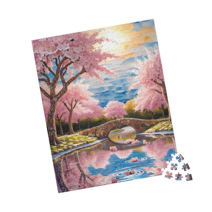Charming Cherry Blossom Puzzle, 110-1014 Piece Floral Landscape Jigsaw Game, Nature Lover Gift, Family Activity, Seasonal Fun Puzzle The Puzzle Chest